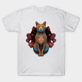 floral cat 1 T-Shirt